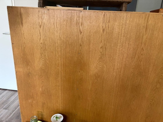 Wooden Storage cabinet with four doors, MTP Ikea, Metal, Brown, Mid Century Modern (photo 7 of 7)