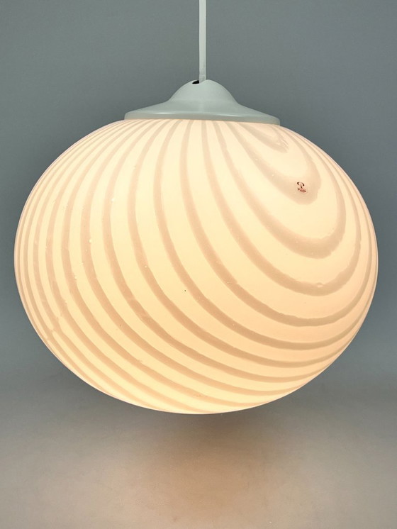 Image 1 of Suspension vintage, motif tourbillon/zèbre, Peill & Putzler, Allemagne, années 1970