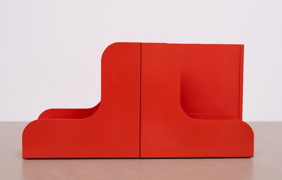 Image 1 of Enzo Mari Modular Metal LP Record Holder set of 3 1965 Italy