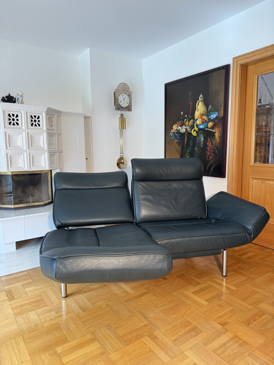 Image 1 of De Sede DS 450 Leather Two-Seater Functional Sofa Designer Leather Couch