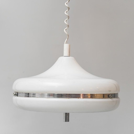 Lámpara de araña moderna de metal y plástico de la era espacial de los años 70