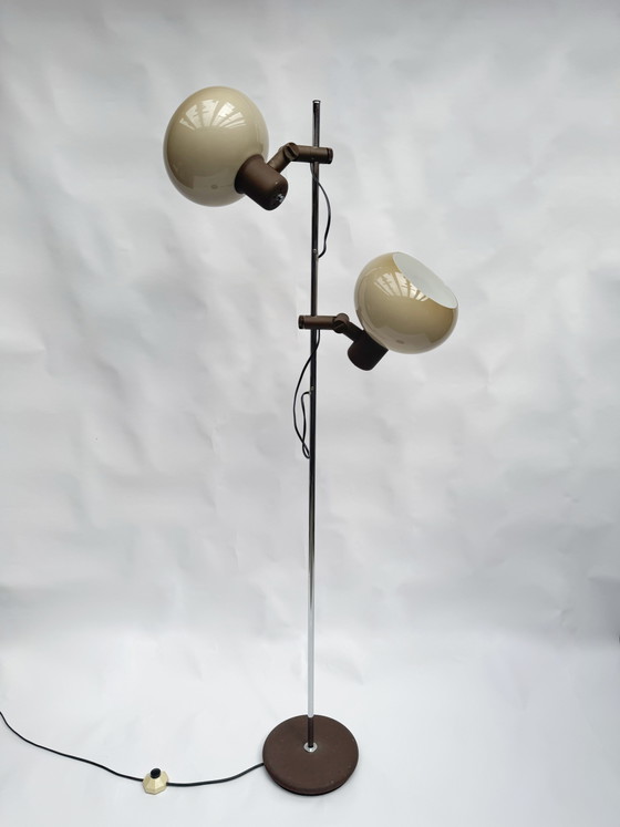 Lampada da terra vintage olandese a forma di fungo Herda | Anni '70, era spaziale – Lampade da terra, Chrome (photo 3 of 10)