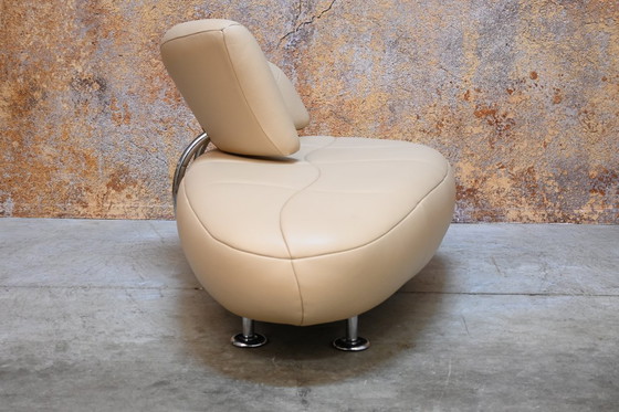 Image 1 of Chaise longue Leolux Kikko en cuir beige