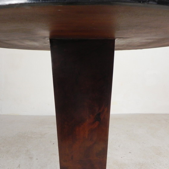 Image 1 of Art Deco Style Table With Different Types of Inlaid Wood