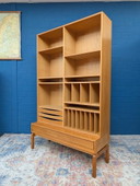Vintage Oak Bookcase / LP Cabinet, Marian Grabinski For IKEA, 1960s
