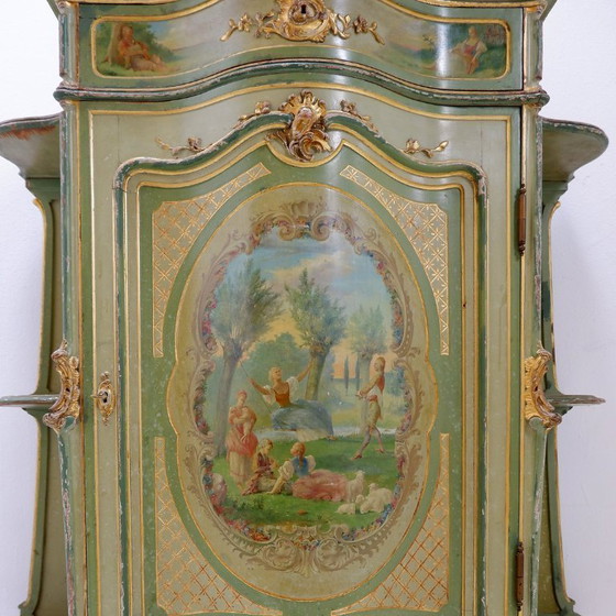 Image 1 of Venetian Baroque Arched Cabinet with Pastoral Decoration - Circa 1900