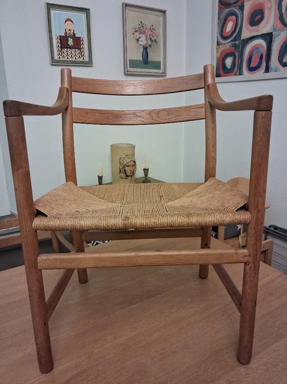 Hans J. Wegners CH46 Stuhl x3, CH53 x3 und Tisch – Carl Hansen & Søn, Esszimmerstühle, Wood (photo 2 of 6)