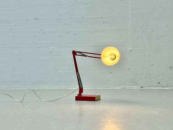 Image 1 of Vintage architect's table lamp in red, 1970s