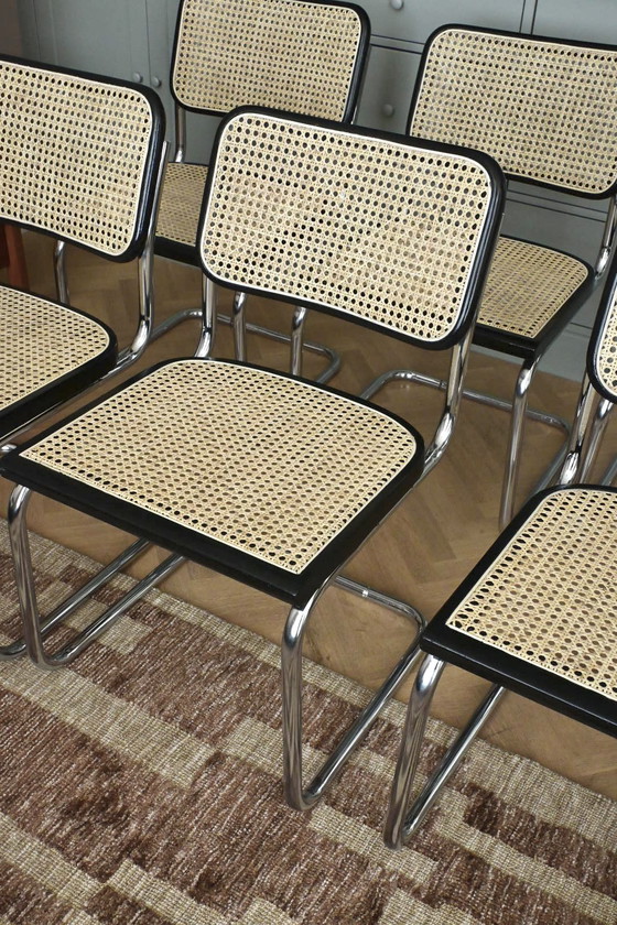 Image 1 of Juego de 6 piezas italianas B32 “Cesca” modelo Marcel Breuer B32