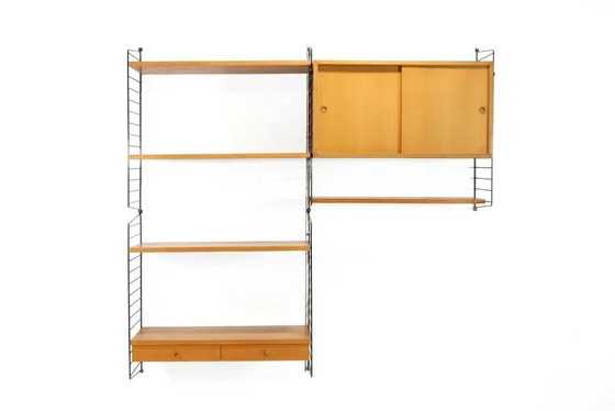 Vintage Nisse Strinning wall system in ash wood – String, Shelving unit, Scandinavian (photo 5 of 6)