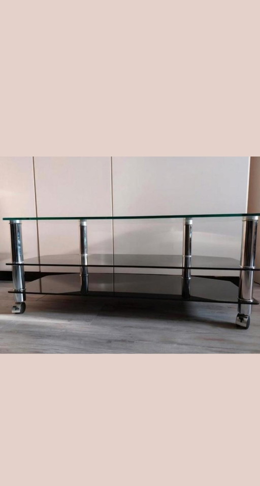 Glas-Fernsehschrank/Couchtisch.