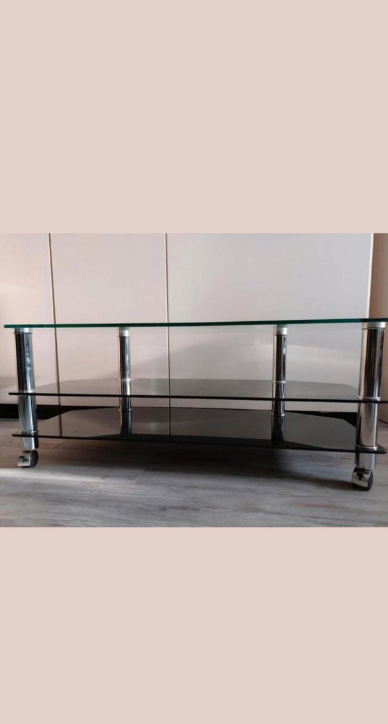 Image 1 of Glas-Fernsehschrank/Couchtisch.