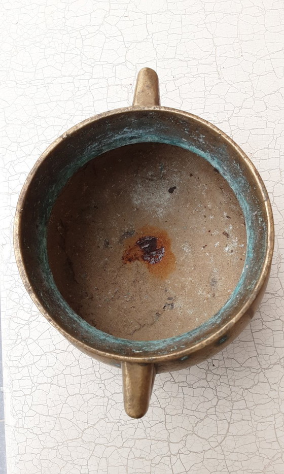 Image 1 of Antieken bronzen kookpot , +/- 1830 , heel goed.