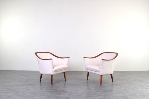 Mid-Century Norwegian Teak Armchairs by Fredrik A. Kayser for Vatne Lenestolfabrikk, 1960s, Set of 2