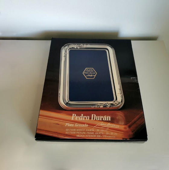 Image 1 of Grande cornice d'argento con scatola originale - Pedro Duran