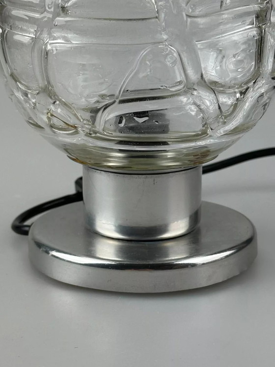 Image 1 of 60's 70's Lampe de chevet Chrome Doria Verre Space Age Design
