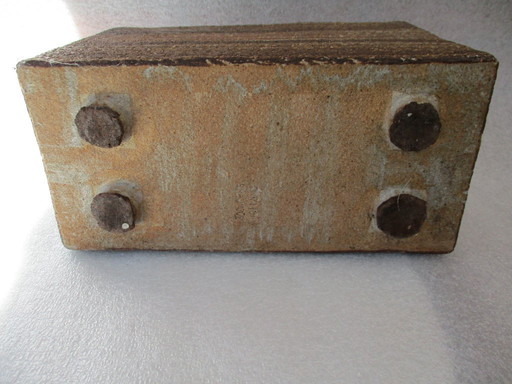 Planter Brown/Beige, Potterij Zaalberg, De Rijn (1950-1960), Marked, NL.