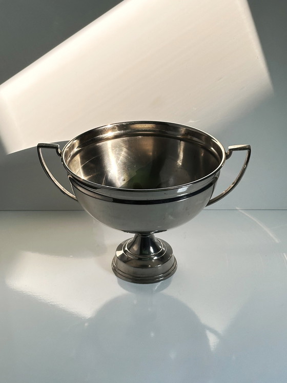 Image 1 of Classique anse bol métal vintage bol argent anse jardinerie
