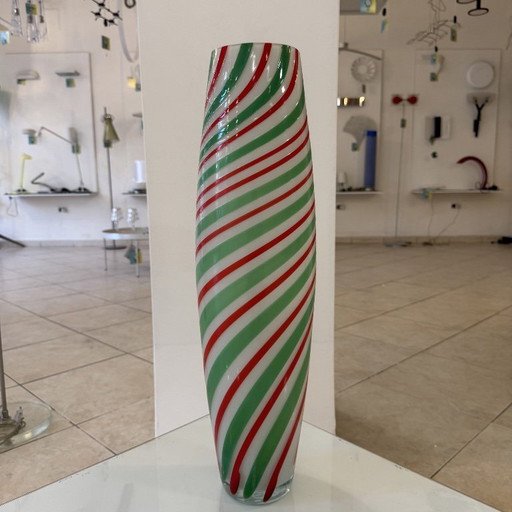 Monumentale vaas, vintage Murano, jaren 1980, veelkleurig, Italiaans design, Venetië, 59 cm – vazen (photo 2 of 7)