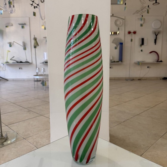 Monumentale vaas, vintage Murano, jaren 1980, veelkleurig, Italiaans design, Venetië, 59 cm – Vazen (photo 2 of 7)