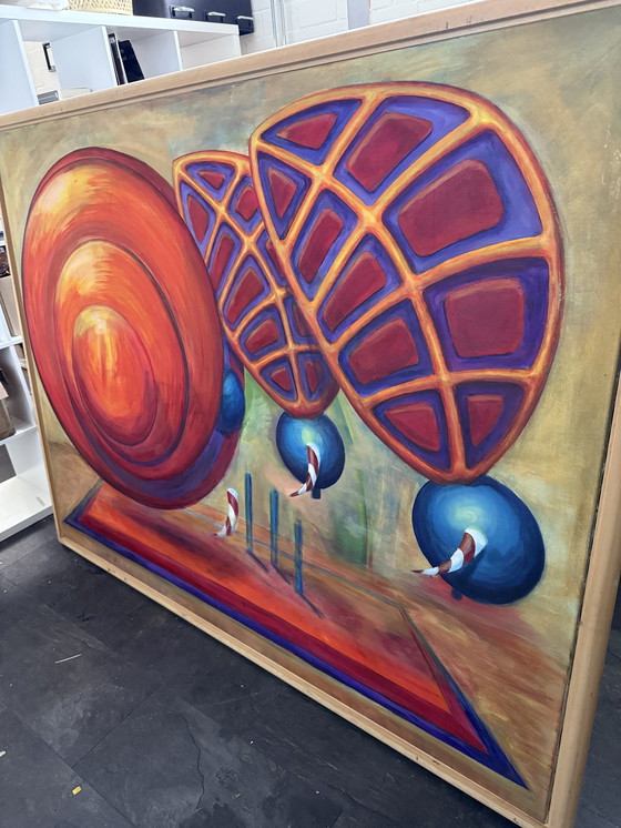 Image 1 of Schilderij Hans Kooijman Titel “Oogst Der Perikelen” Afmeting 180 x 140