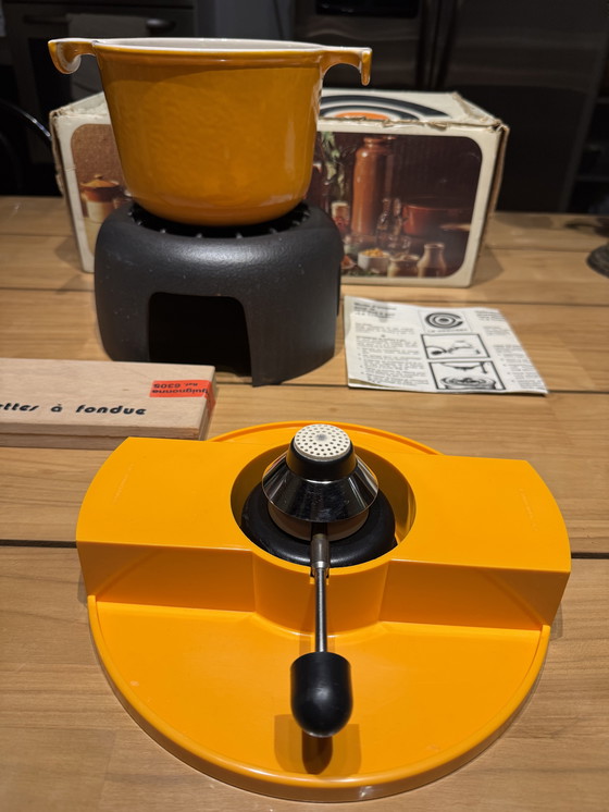 Image 1 of Raro set per fonduta Le Creuset di Enzo Mari, anni '70