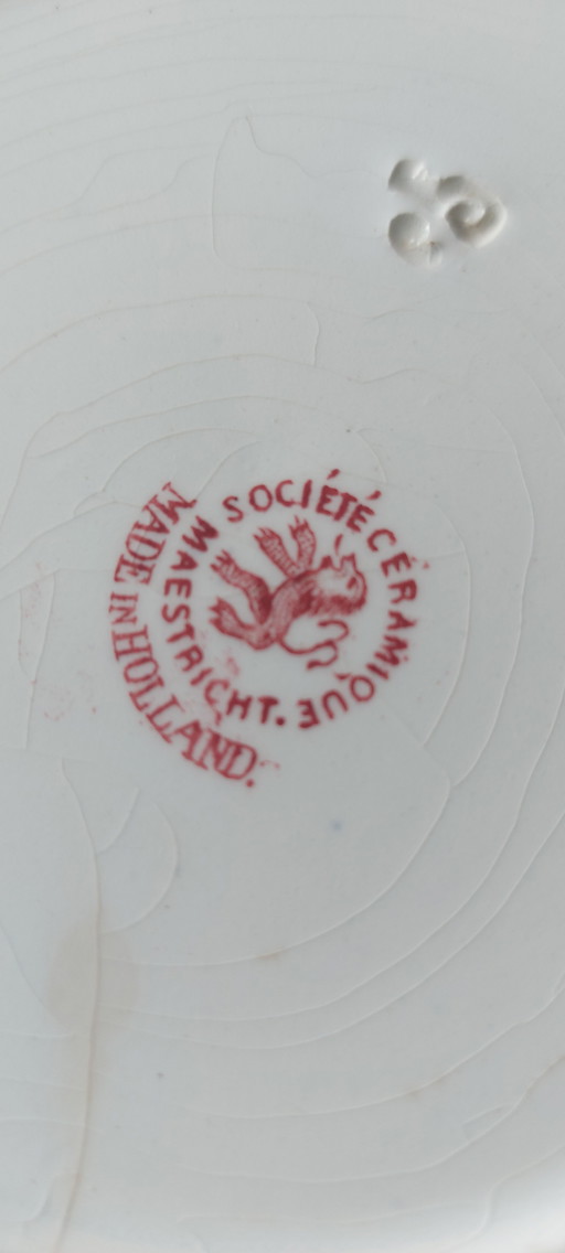 Drei Vintage-Teller von Société Céramique Maastricht