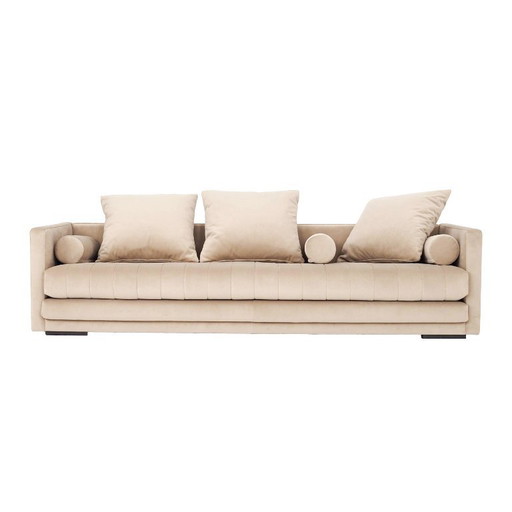 Sofa KOPENHAGA beige velour, Scandinavian design