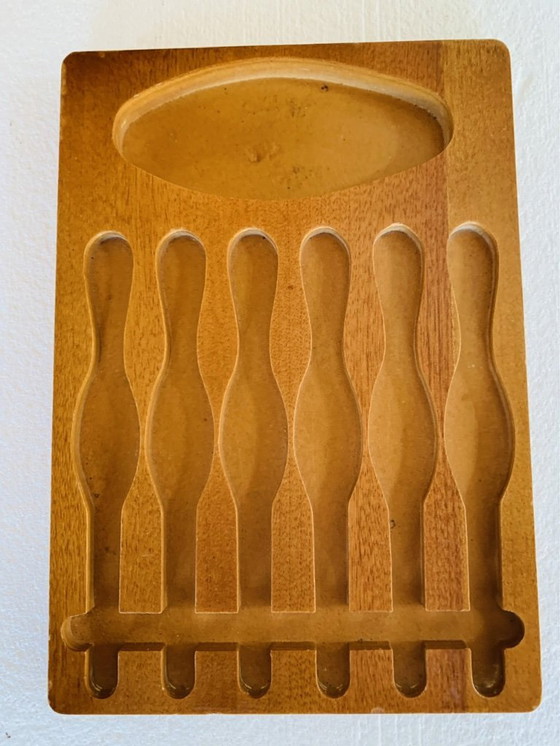 Image 1 of Vintage, Silver-Plated Lobster Forks & Cracker by Silea, Set of 7