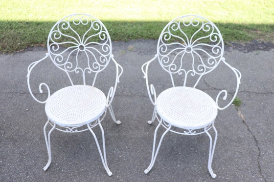 Image 1 of Tuinset met tafel en 6 fauteuils, Italië, jaren 70