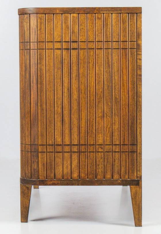 Image 1 of Japandi dressoir | massief mangohout | latten front | 112cm