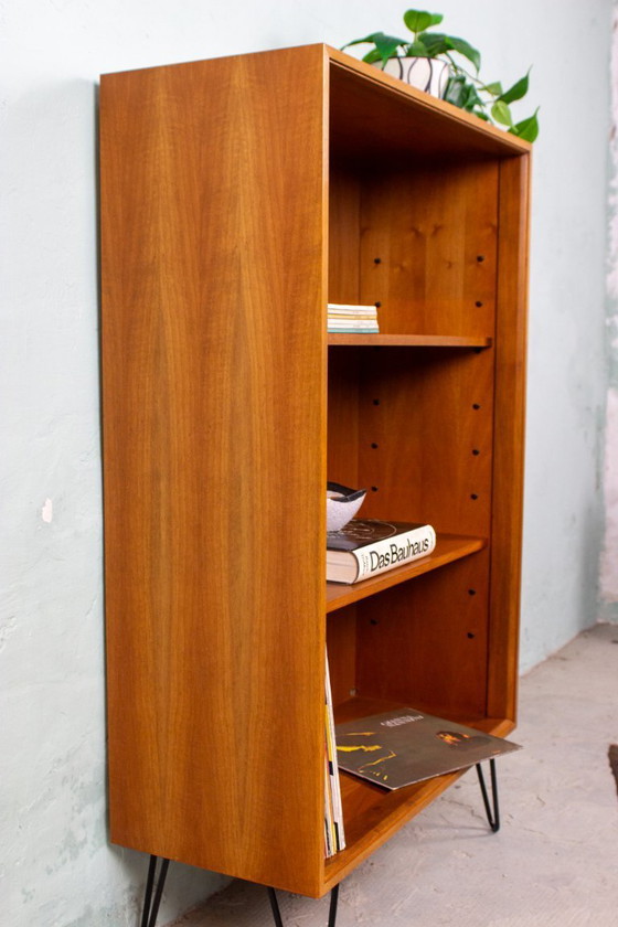 Image 1 of Vintage platenkast, boekenkast, ladekast, dressoir, midden van de 20e eeuw