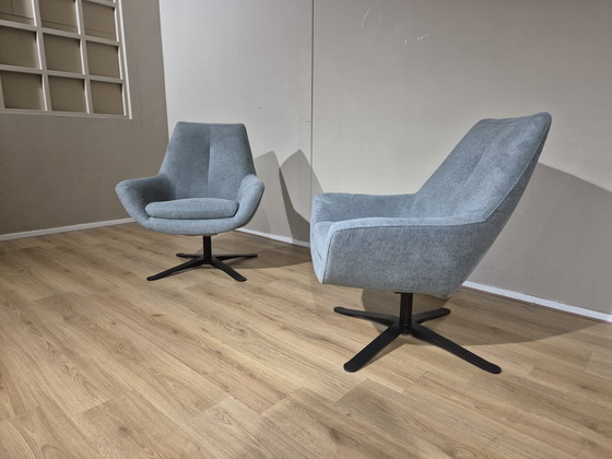 Image 1 of 2x Montel Charles - Poltrona girevole - NUOVA - Tessuto - Design