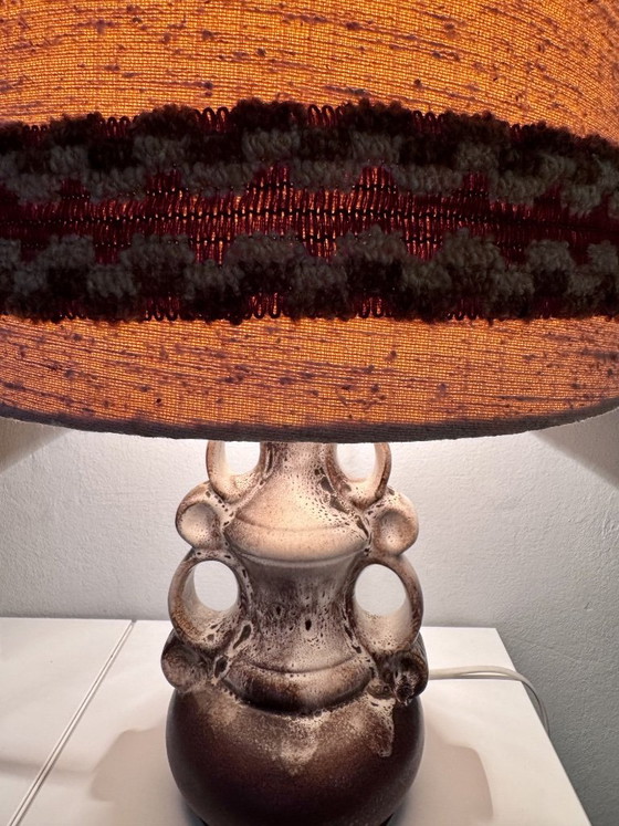 Vintage Steinbach table lamp / Mid Century – Ceramic, Textile (photo 8 of 8)