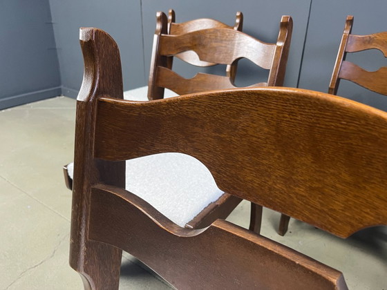 Image 1 of Vintage brutalistische eetkamerstoelen, set van 6 - jaren 60