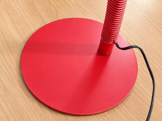 Image 1 of Vintage Manade Floor Lamp Design Ph. Michel – Made in France 1980s, Adjustable Red Lamp