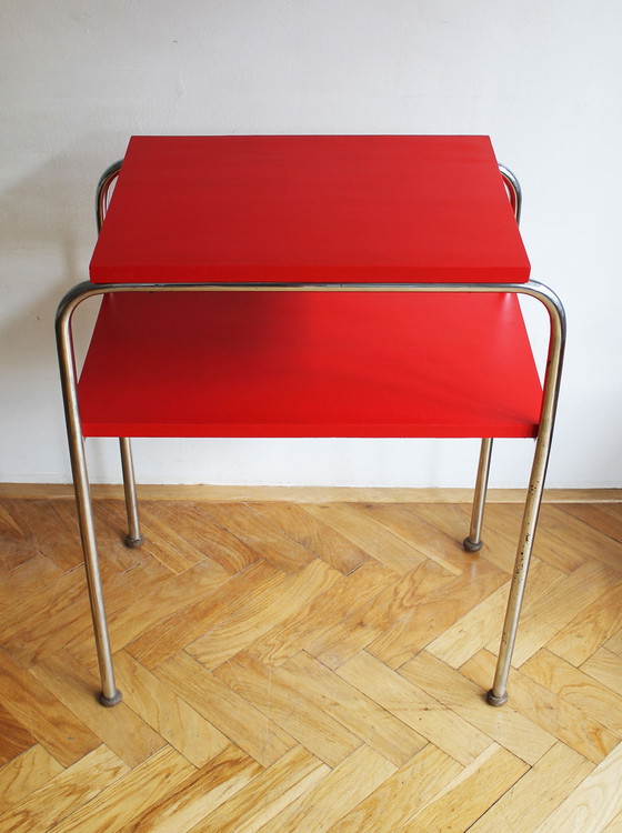 Image 1 of 1930's Modernist Tubular Side Table Model R7 by Slezak