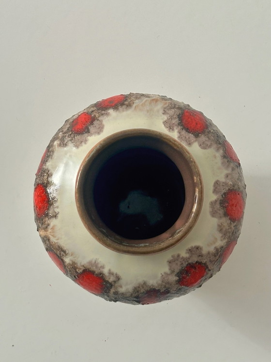 60er Jahre Vase, Vasen, Keramik, Beige (Foto 3 von 6)