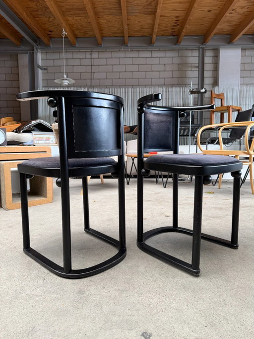 2x Wittmann Silla Fledermaus de Joseph Hoffmann