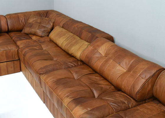De Sede DS-88 Landscape Sectional Sofa in Cognac Tan Leather, Switzerland 1970's, Modular sofas, Wood, Brown (photo 6 of 10)