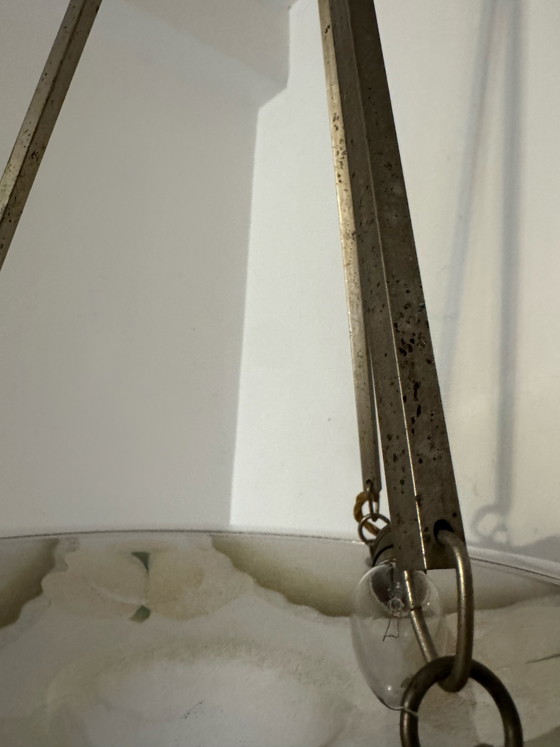 Image 1 of Art Deco kroonluchter van veelkleurig glas