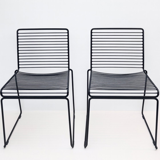 Image 1 of Sedie da pranzo HAY Hee – Set di 10 + 10 cuscini – Nere – Ottime condizioni