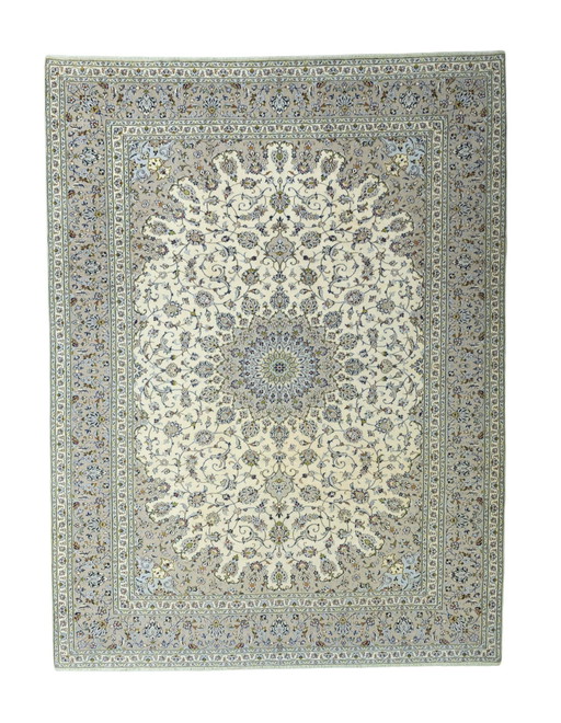 Alfombra oriental de corcho Keshan anudada a mano – 400 x 301 cm
