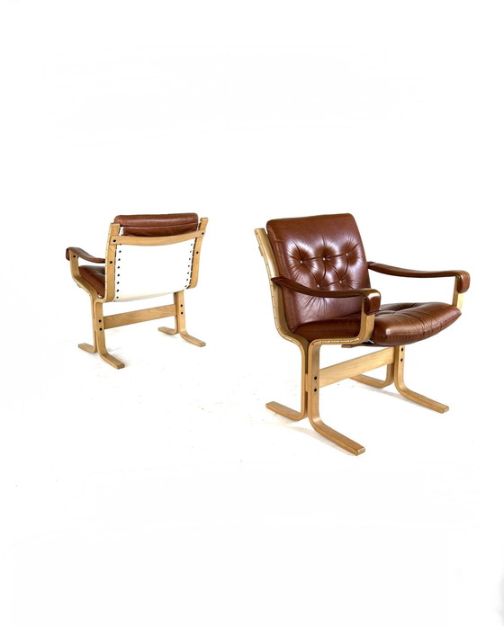 Image 1 of 2x fauteuil vintage 'Siesta', Ingmar Relling, Westnofa '70
