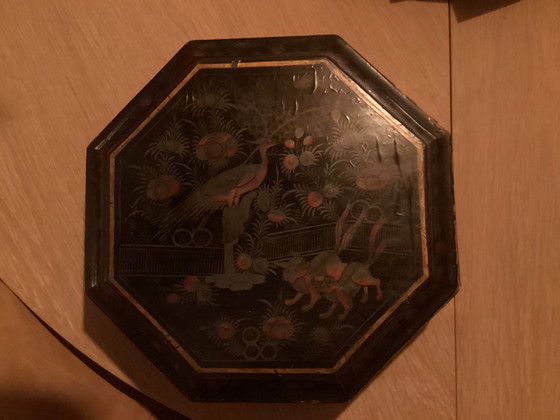 Image 1 of Set di porcellana Horse deuvré in scatola laccata