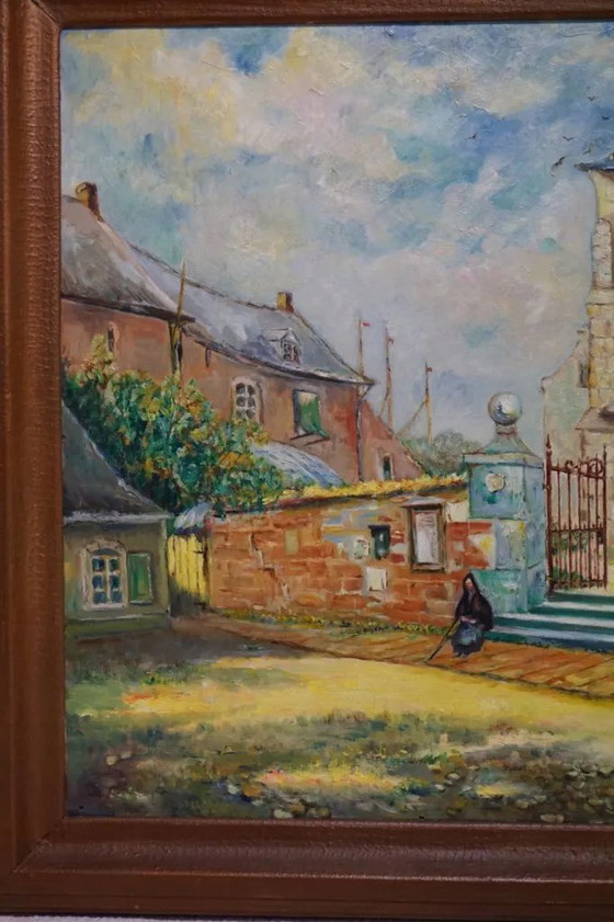 Oil painting on panel – Paintings & Drawings, Canvas, Vintage (photo 2 of 4)