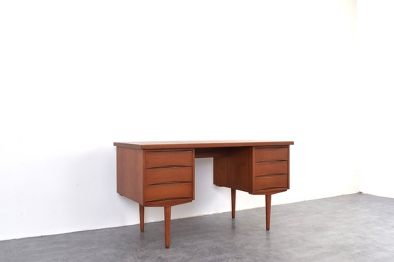 Image 1 of Scrivania Mid-Century in teak di Fredrik Kayser per Skeie Møbler, anni '60.