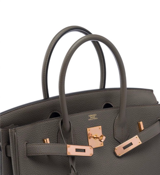 Image 1 of Sac HERMES Birkin 30 en Cuir Gris - 10345