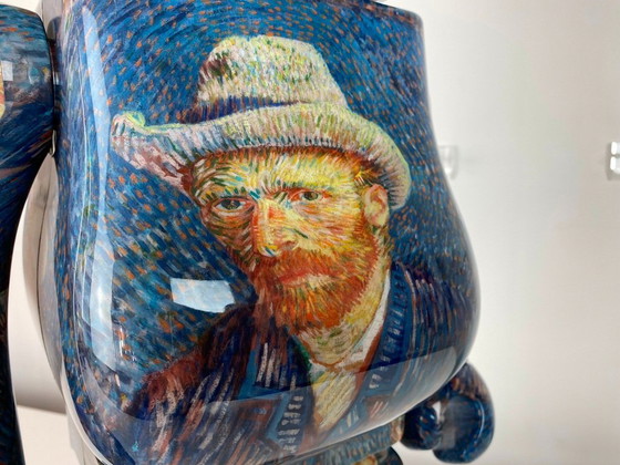 Image 1 of Bearbrick Van Gogh Museum Self-portrait with gray Felt Hat 1000% MEDICOM toys