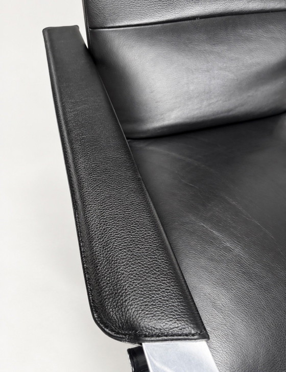 JORI Idaho Medium — Black Leather & Chrome – Adjustable recliner chair (photo 4 of 15)